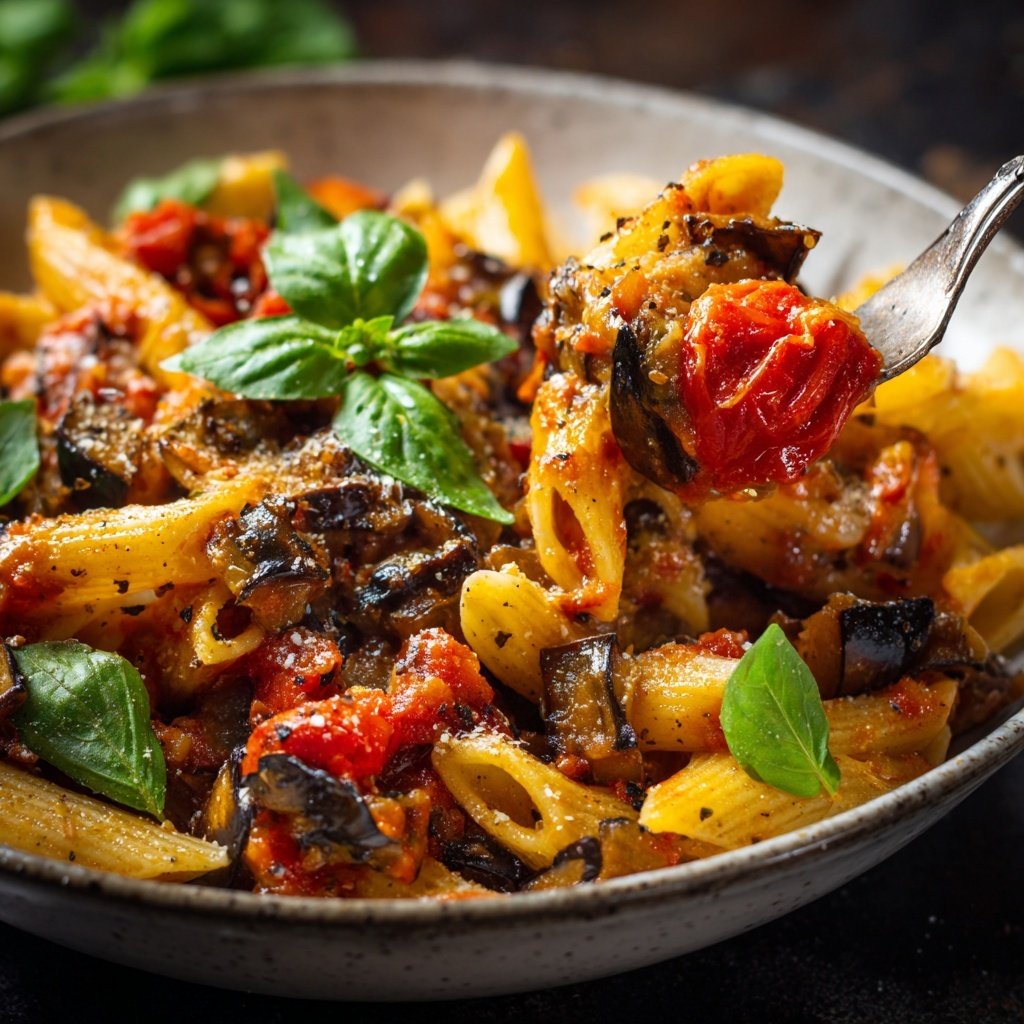 Internationale Küche Italienische Pasta alla Norma