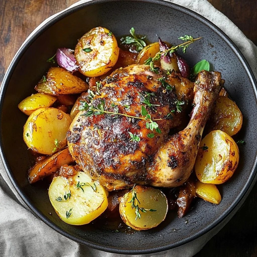 Libanesisches gebackenes Huhn mit Kartoffeln