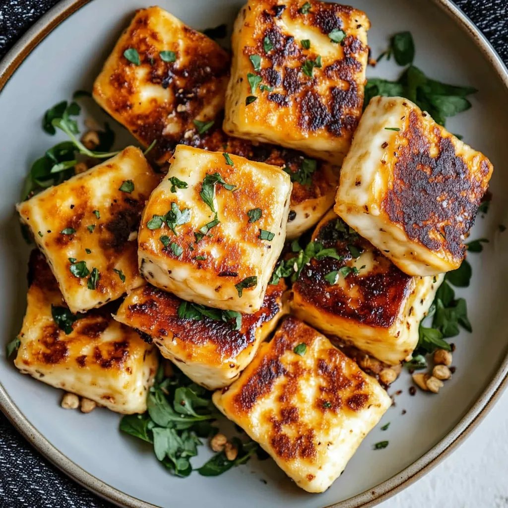 Halloumi mit Honigglasur