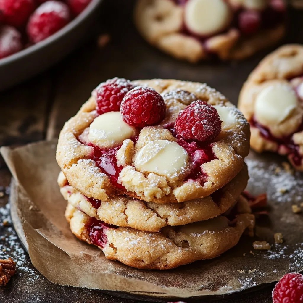 Erdbeer- und weiße Schokoladenplätzchen