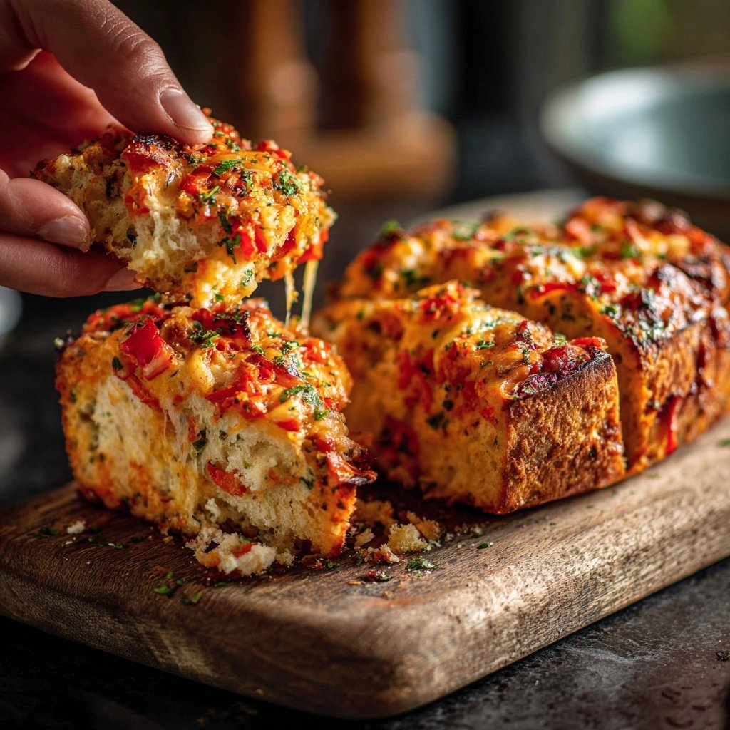 Zupfbrot Mit Paprika Und Käse