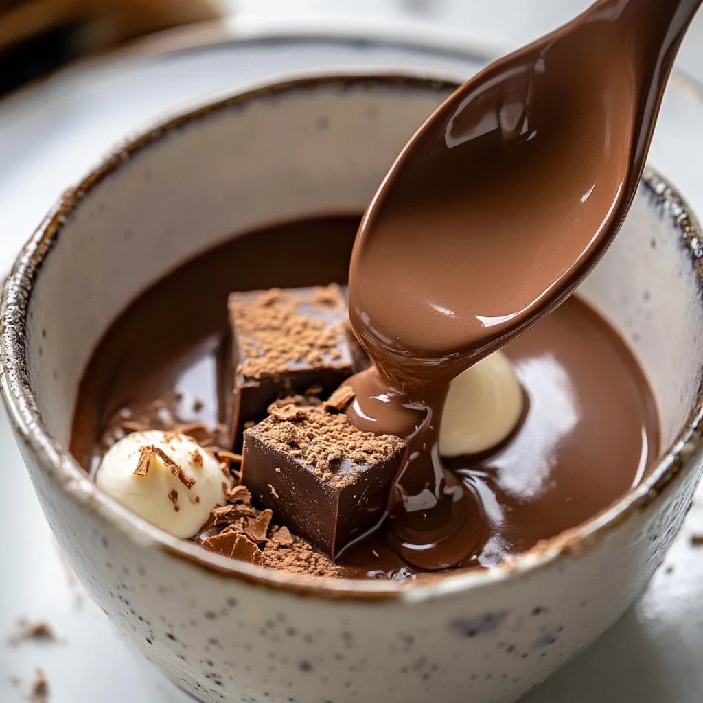 Cremige Kokos-Heiße Schokolade