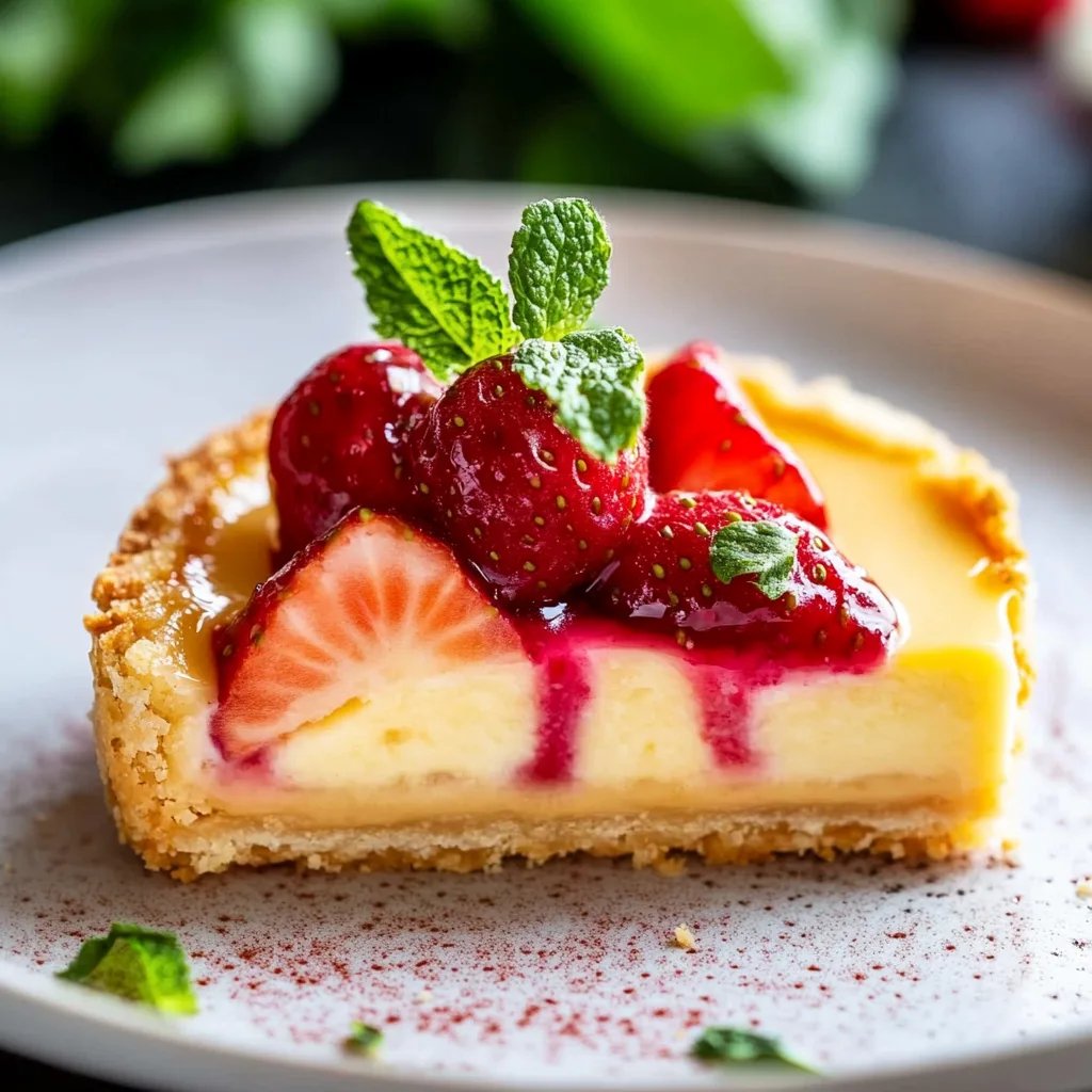 Erdbeer-Honig-Custard-Törtchen mit Zitronenquark