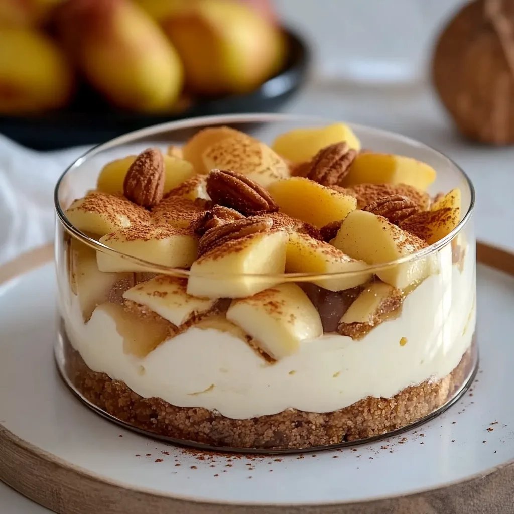 Spekulatius-Apfel-Cheesecake Dessert im Glas